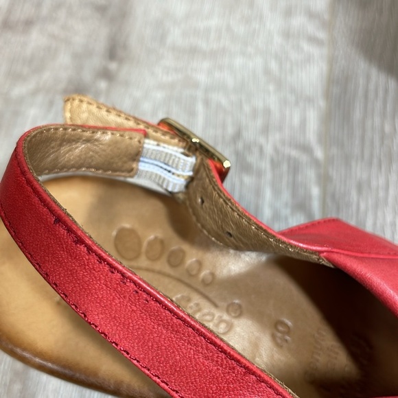 Spring Step Madeleine Red Leather Heeled Dress Sandals EU 40 (US 9) - Picture 9 of 16